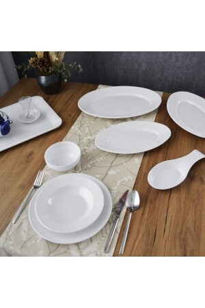 6 Kişilik 54 Parça Melamin Yemek Takımı 869858870014 - Ermiya