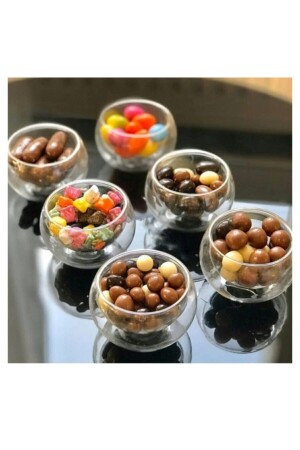 6 Lı Çift Cidarlı Mini Sosluk Drajelik Lokumluk A-116 - Tohana