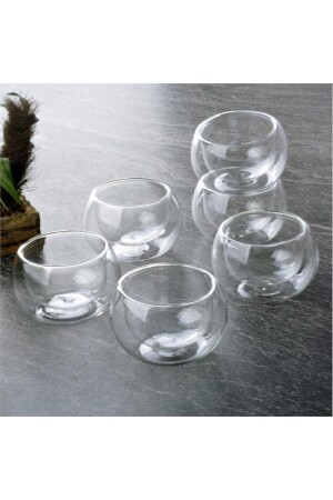6 Lı Çift Cidarlı Sosluk Çerezlik Takımı 100ml 75454 THN75454 - Tohana