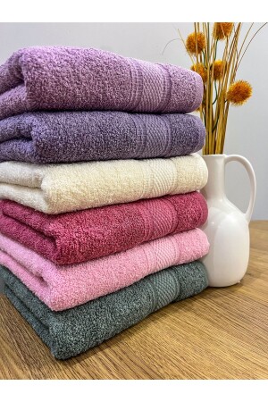 6 Lı Jakarlı 40x80 Cm %100 Pamuk El Ve Yüz Havlu Seti - Ayhanhome