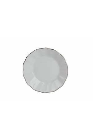 6 Lı Platin Yaldızlı Çay Tabağı 127912-gümüş - Porland