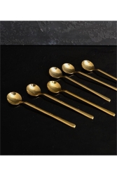 6er-Pack Starlice Bright Gold Tee-/Nescafe-Löffel YTK 10 DSTNO - şirin eşyalarım