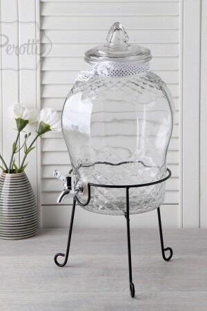 6 Lt Glass Lemonade Water Dispenser Maternity Sherbet Bowl TW9178M - Perotti - Sefa