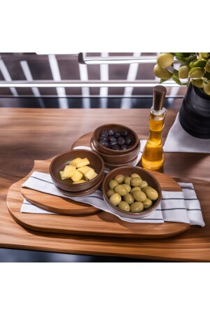 6 Luxury Wooden Look Snack Bowls - Bowls - Presentation Holders - Trustmoda