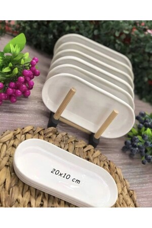 6 Oval Breakfast Plates EVMSPTE1105 - EvimSepette