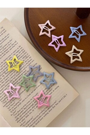6 Pack Pastel Color Star Snap Star Buckle - Planet Butik