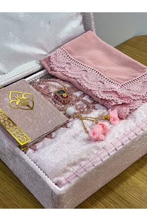6 Parça Kadife Seccade Takımı Çeyizlik Bohça Sandıklı Gelin Damat Seti - Ayhanhome