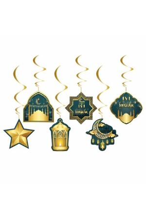 منز - عيد ميلاد سعيد موضوع مصباح العلق زينة السقف 6 قطع - Partijet