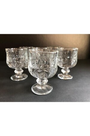6 Person Crystal Coffee, Water and Zamzam Glass with Foot - Diba Avm