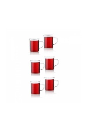6 Piece Borosilicate Heat Resistant Thermal Silk Cup BRSLKT6 - PASTEL DEKOR