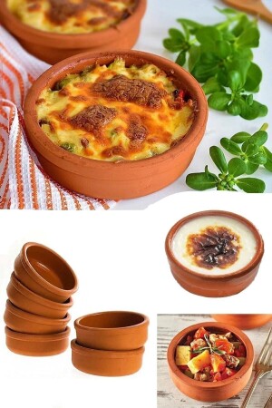 6-Piece Clay Casserole Set Rice Pudding and Casserole Bowl - Pyaar