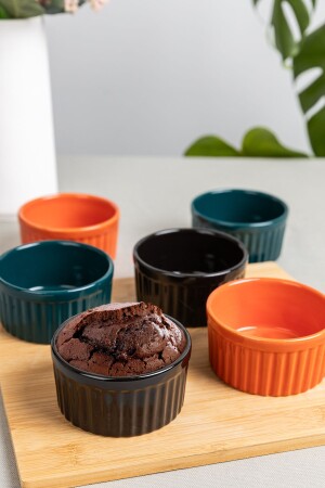 6-Piece Colorful Large Size Soufflé Dish Oven Mold - ŞURAMUTFAK