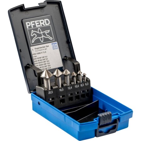 6-piece countersink set PFERD HSSE DIN 335 - Pferd