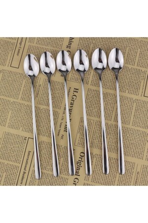 6 Piece Dessert Spoon Nescafe Latte Cocktail Spoon 22 Cm CELK342 - Bremen Home