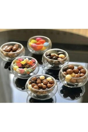6-Piece Double Walled Mini Sauce Bowl, Dragee, Turkish Delight, Snack Bowl TYC00486511564 - M Mimoza Park