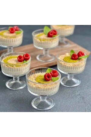 6 Piece Elysia Footed Sugar Bowl Dessert Serving Ice Cream Bowl - Paşabahçe