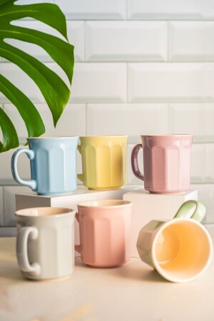 6-Piece Herakles Colorful Mug HERAKLESMUG GLASS - BÜYÜLÜ HOME