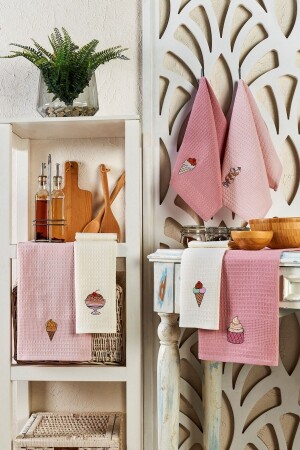 6-Piece Kitchen Tea Towel Ice Cream Set - Rebeka
