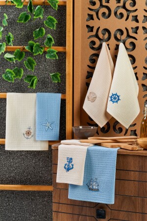 6 Piece Kitchen Towel Alaçatı Set 40x60 Napkin Model - Casnack