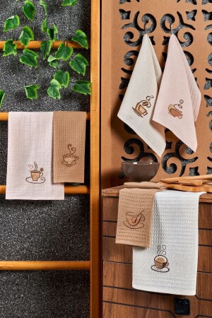 6-Piece Kitchen Towel Coffee Set 40x60 Napkin Model - Casnack