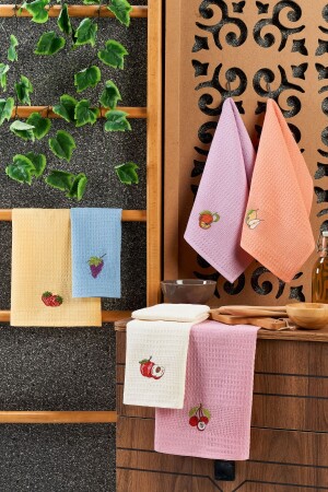 6 Piece Kitchen Towel Fruit Set 40x60 Napkin Model - Casnack