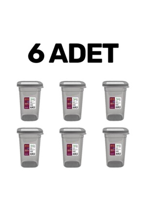 6-Piece Leak-Proof Lid Storage Container Set Stylish New Generation Storage Container 6 X 1.1 Lt Rectangular Anthracite a00144 - devigo