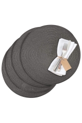 6-Piece Lux American Serving Plate Set Anthracite HMNV2014-AR - HOMENIVA