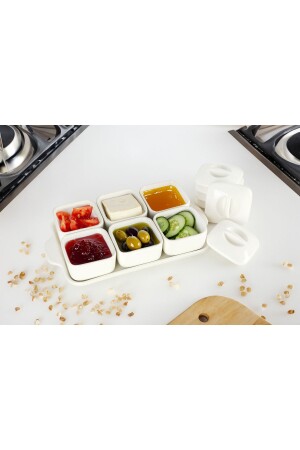 6-PIECE LUXURY BREAKFAST SET with Stand and Cover, Presentation Bowls and Snacks, 2009 - Akkoyunlu home