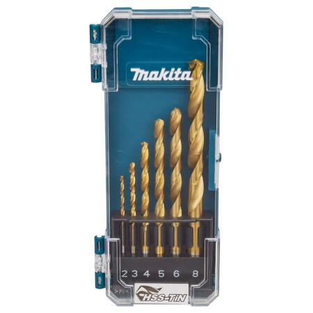 6-piece metal drill bit set MAKITA HSS-TiN - Makita Accessories