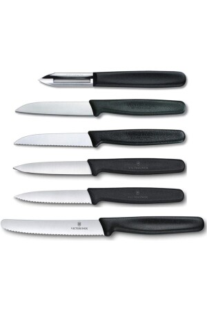 6 Piece Paring Knife Set And Peeler Black 5. 1113. 6 EYB247 - VICTORINOX