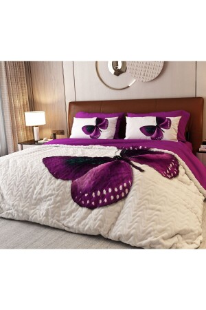 6 Piece Purple White Night Four Seasons Pique Set ALCP1002 - ALACA HOME COLLECTİON