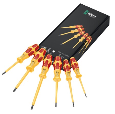 6-piece screwdriver set for electricians WERA Kraftform VDE 1060 i/1062 i/6 PZ - Wera
