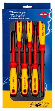6-piece screwdriver set KNIPEX VDE 002012V02 - Knipex