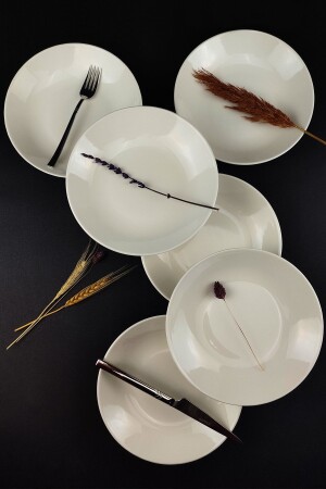 6-Piece Sea Form Deep Plate Dinner Plate Set 19 Cm Cream – TL4037010 C320. 003 DGT000000104 - Digithome