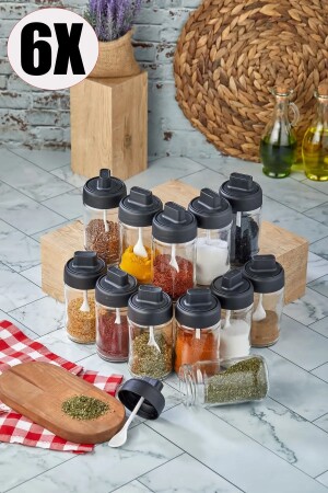 6-Piece Spice Jar Set with Spoon TYC00705377425 - vipgross