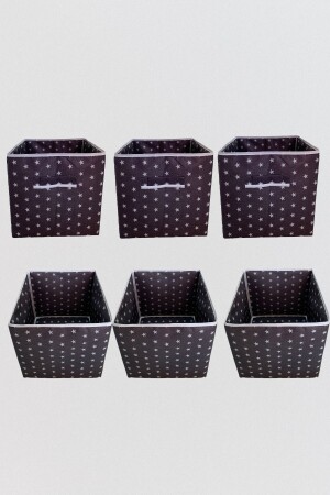 6-Piece Storage Box Without Cover Basket Organizer In-Cabinet Laundry Toy Organizer 30x30x30Cm Star - Helen's Home