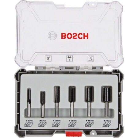 6-piece straight cutter set BOSCH - Bosch Accessories