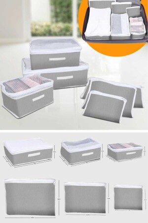 6-Piece Suitcase Organizer Set - Anthracite - Esti