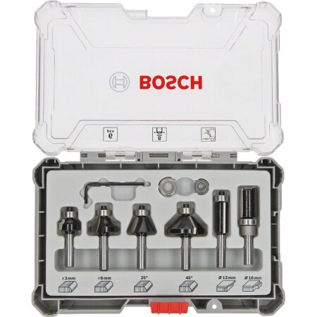 6-piece wood router set BOSCH - Bosch Accessories