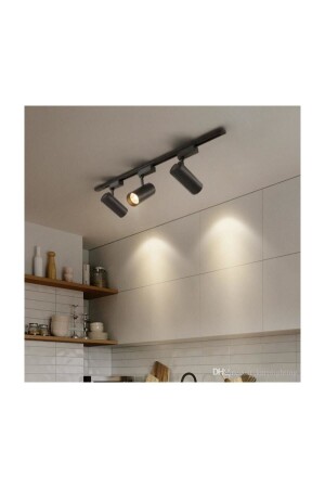 6 Pieces 30w Rail Spotlight Showcase Luminaire 2 Meter Rail Spot Lamp Black Case Daylight Color Spot-badelta xh2 - Led