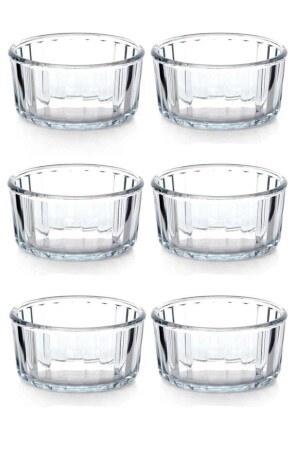 6 Pieces 59624 Pyrex Heat Resistant Round Caramel Bowl Souffle Cake Mold 240cc - Paşabahçe