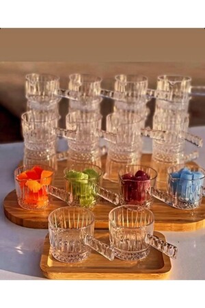6 Pieces Acrylic Handle Snack Bowl - Jam Bowl - Breakfast - Presentation Bowl - Sauce Bowl and Treats Bowl - Lagabya