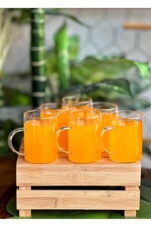 6 Pieces Borosilicate Heat Resistant Thermal Glass Mug Cup 200 ml - Genel Markalar