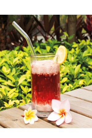 6 Pieces Clear Glass Curved Straws And Cleaning Brush Cocktail Presentation Straws Washable - Evikonu