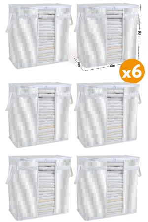6 Pieces - Clothes Storage Bag with Window 50 X 45 X 30 Cm EST9050666 - ESTİ