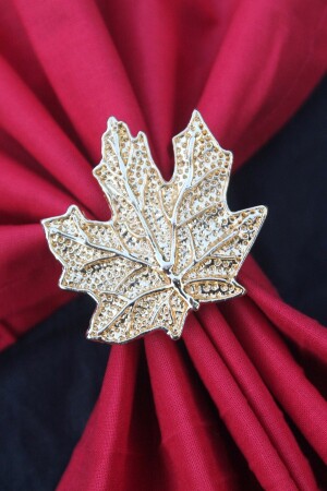 6 Pieces Gold Vintage Plane Leaf Metal Napkin Ring - Napkin Ring 3509 - Emtory Home
