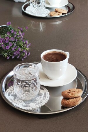 6 Pieces Luxury Serving Tray Tea Coffee Tray 21,5 cm VP256985 - Vipkitchen