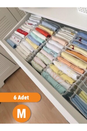 6 Pieces - Medium 11 Compartment Drawer Organizer 16 X 40 X 12 SERS110023 - Serstil
