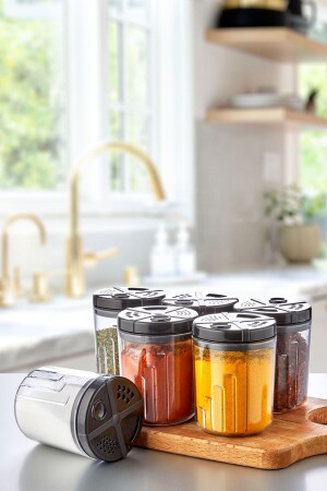 6 Pieces Mini Twice Plastic Spice Shakers Set - Salt and Pepper Shakers ew-pls567 - KÜÇÜK EW