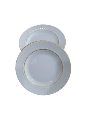 6 Pieces Mother of Pearl Gilded Dinner Plate 19 cm KTHYSDF19 - Kütahya Porselen